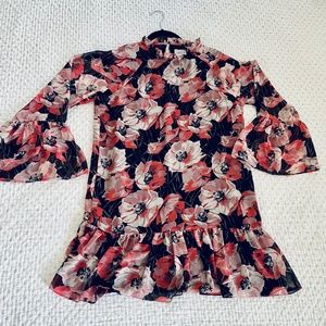 Misa Los Angeles Floral Ruffle Mini Dress